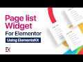 Advanced Page List widget for Elementor | Elementskit all in one addon