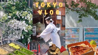 【東京Tokyo】出發日本✈️在淺草寺抽到凶籤？！⛩和服體驗日👘 燒鳥串燒🍢最濃抹茶雪糕🍵壽喜燒🍲鰻魚飯🍱