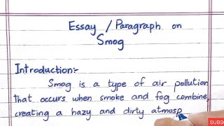 Smog  Essay / Paragraph in English