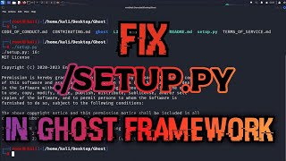 Fix ./setup.py in Ghost Framework | Installing Ghost Framework | Control Device Remotely
