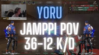 BBL Jamppi POV Yoru on Bind 36-12 K/D (VALORANT Pro POV)