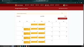 Class Scheduling System using Laravel
