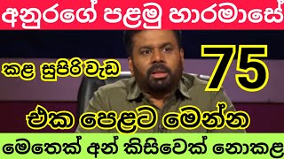 පළමු හාරමාසේ අනුර කළ සුපිරි වැඩ 75 මෙන්න