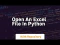 open an excel file in python