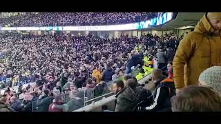 West Ham fans go mental when they equalise v Spurs 22/12/21