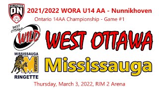 WORA U14AA Game #1 vs Mississauga - Ontario Ringette Championship