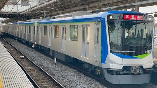 【81501F  新造車両性能確認試運転（３往復目往路）】東武80000系81501編成（トップナンバー）が試運転幕で非常警笛を鳴らして南栗橋駅4番線を発車するシーン（試7295レ）2025.2.1