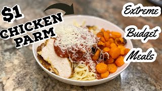 $2 DINNER // EXTREME BUDGET MEAL // CHEAP CHICKEN PARM