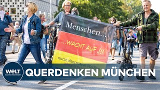 QUERDENKEN-Demo in MÜNCHEN: Teilnehmer halten sich nicht an Hygiene-Auflagen