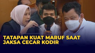 Tatapan Kuat Maruf Saat Jaksa Cecar Kodir ART Sambo Soal Laporan Rumah Duren Tiga Bersih