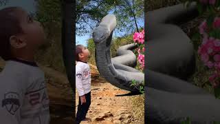 A boy in jungle || snake video || anaconda snake