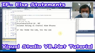 Visual Studio VB.Net Tutorial - If Else Statement