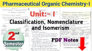 Classification Nomenclature and Isomerism | Unit-1 | B Pharma 2nd semester || Abhi Pharmacy