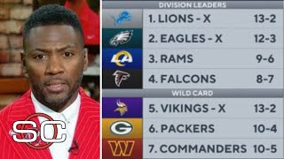 ESPN breaks down NFC Playoff picture: Vikings \u0026 Lions COMPETE at the top of NFC North; Commanders?