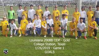 2019.01.26 - Louisiana ODP 2008B - College Station - Gold Game 1