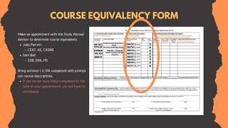 Course Equivalency Form Information
