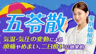 【五苓散】五苓散の効果！ 熱中症（頭痛やめまい）むくみや二日酔いにも  薬剤師が解説！