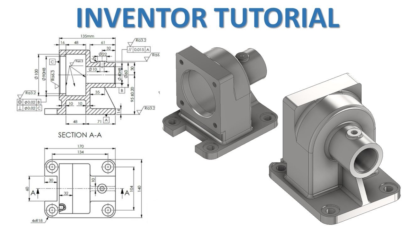 Inventor Tutorial 289 3d Modeling Design Basic Beginners Youtube