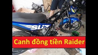 Tháo ráp rớt nắp canh đồng tiền Raider Fi Satria Fi