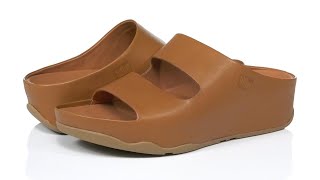 FitFlop Shuv Two-Bar Leather Slides SKU: 9570938