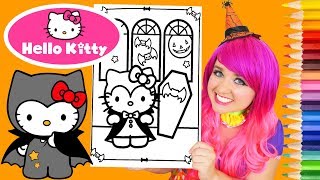 Coloring Hello Kitty Halloween Coloring Book Page Prismacolor Colored