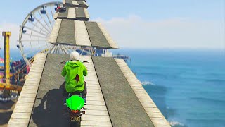 INSANE BIKE STAIRWAY! (GTA 5 Funny Moments)