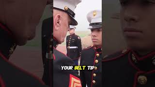 USMC Inspection - "How far can your belt tip extend past the end of the buckle? "