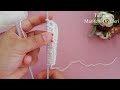 two needle knitted little hearts model explanation 🎉