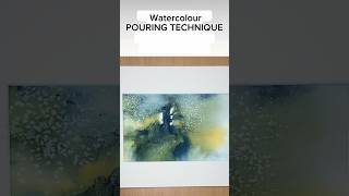 Pouring techniques, using watercolour paints