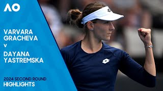 Varvara Gracheva v Dayana Yastremska Highlights | Australian Open 2024 Second Round
