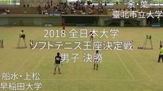 【編集版】'18 全日本大学ソフトテニス王座決定戦 個人戦 男子 決勝