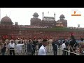 red fort preparations for india s 78th independence day celebration news9