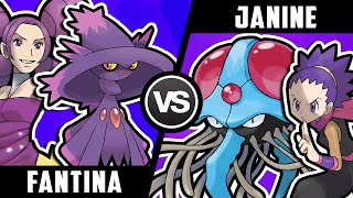 Pokémon Battle: Fantina VS Janine (BEST CANON TEAMS)