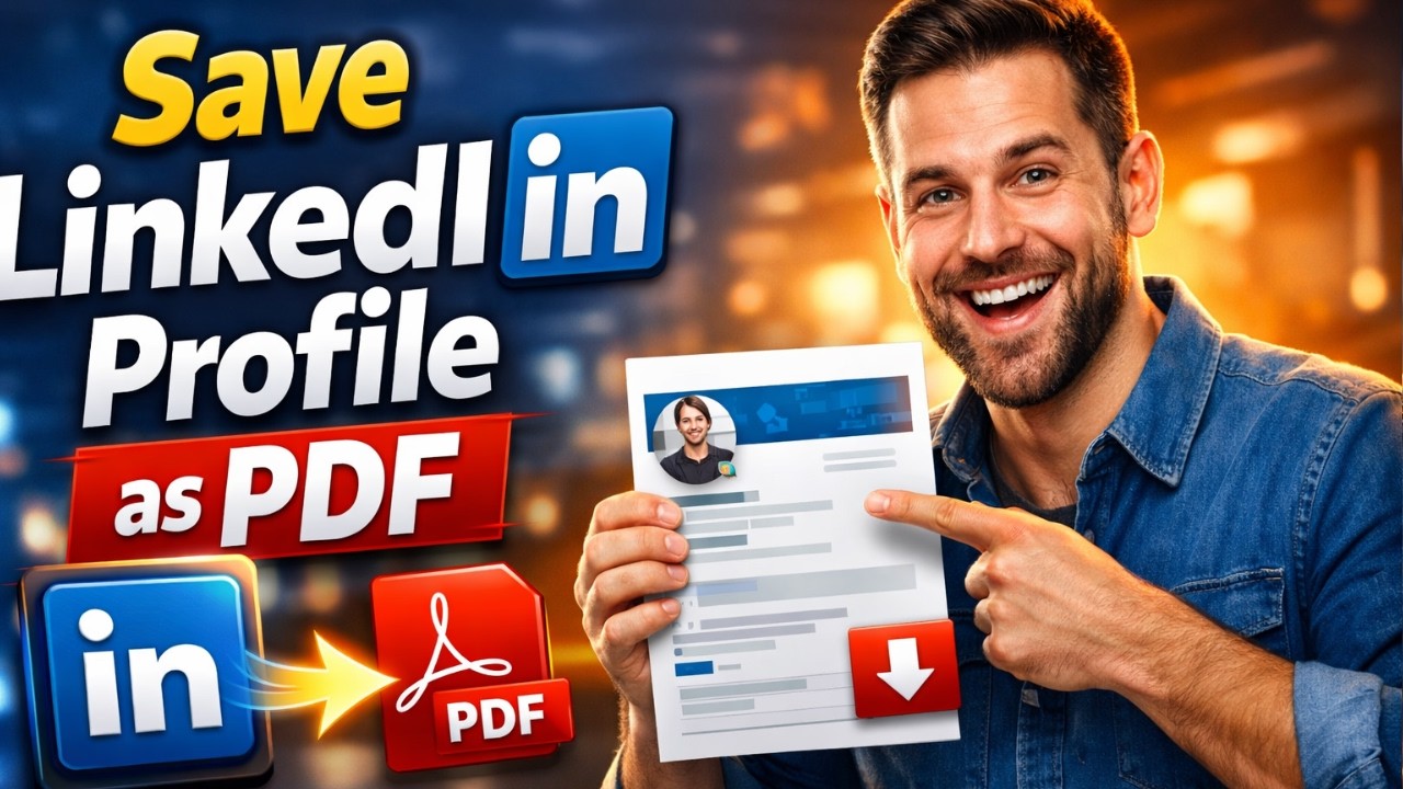 How To Save Your Linkedin Profile As A Pdf Easy Steps To Save