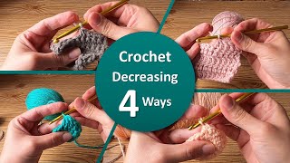 How to Decrease in Crochet in Rows and Rounds | Single Crochet Decrease and Double Crochet Decrease