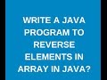 How to reverse elements in an array in java?