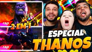 [REACT] Rap Do Thanos (Vingadores) 2 EM 1 | 7 MINUTOZ | FAMILY REACTS