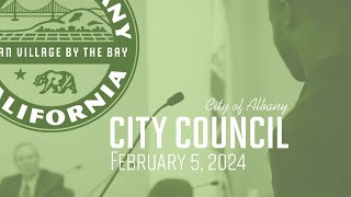 Albany City Council - Feb. 5, 2024