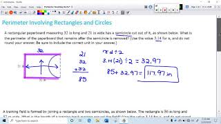 Perimeter Involving Rectangles and Circles