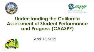 April 2022 Parent University: State Testing