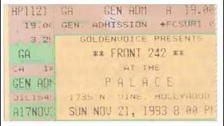 Front 242 - Live at Hollywood Palace (L.A. - California 21/Nov/1993)