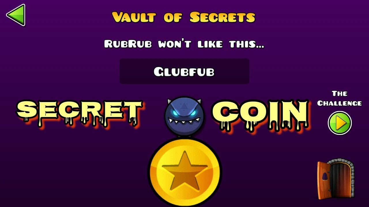 How To Steal The Vault's Secret Coin-geometry Dash 2.1 - YouTube