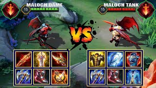 MALOCH fFULL DAME vs MALOCH FULL TANK | FULL BUILD FIGHT | Arena of Valor /AOV/ROV