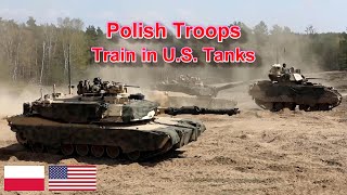 Polish Troops train in Big Red One M1A2 Abram Tanks - Poland