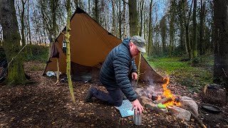 Mesh Tent \u0026 Tarp Camping - Campfire Cooking Rack of Lamb