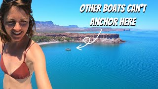 Anchoring off an Oasis with our swing keel sail boat: Chuffed Adventures S6Ep30