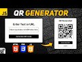 QR Code Generator using  HTML CSS JavaScript | JavaScript Mini Project | Coderz Area