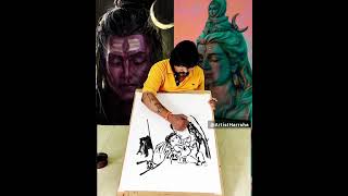 Om Namah Shivaya | Lord Shiva | Free Hand Tutorial | Freehand Drawing Lessons | Dr.Harrsha Artist