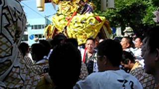 2008年伊曾乃神社祭礼(18)10月16日・三本松での御輿の練り比べ