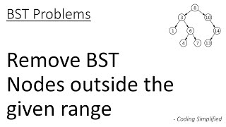 BST - 25: Remove BST Nodes outside the given range